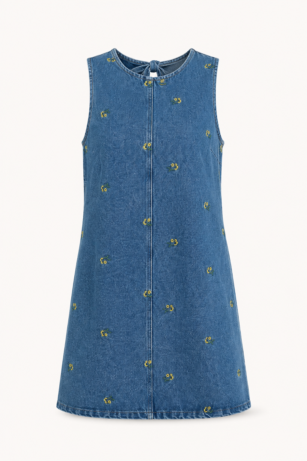 Korte denim mouwloze casual jurk voor vrouwen - Leni