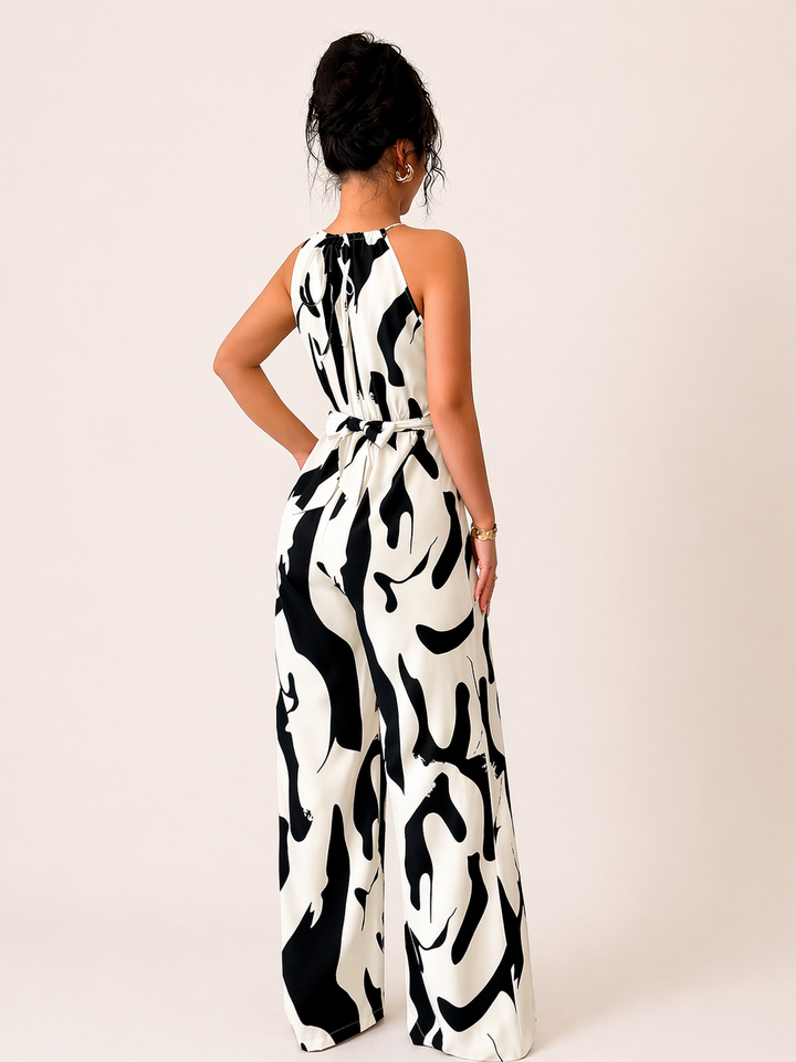 Elegante halterjumpsuit met wijde pijpen voor dames - Gabriela