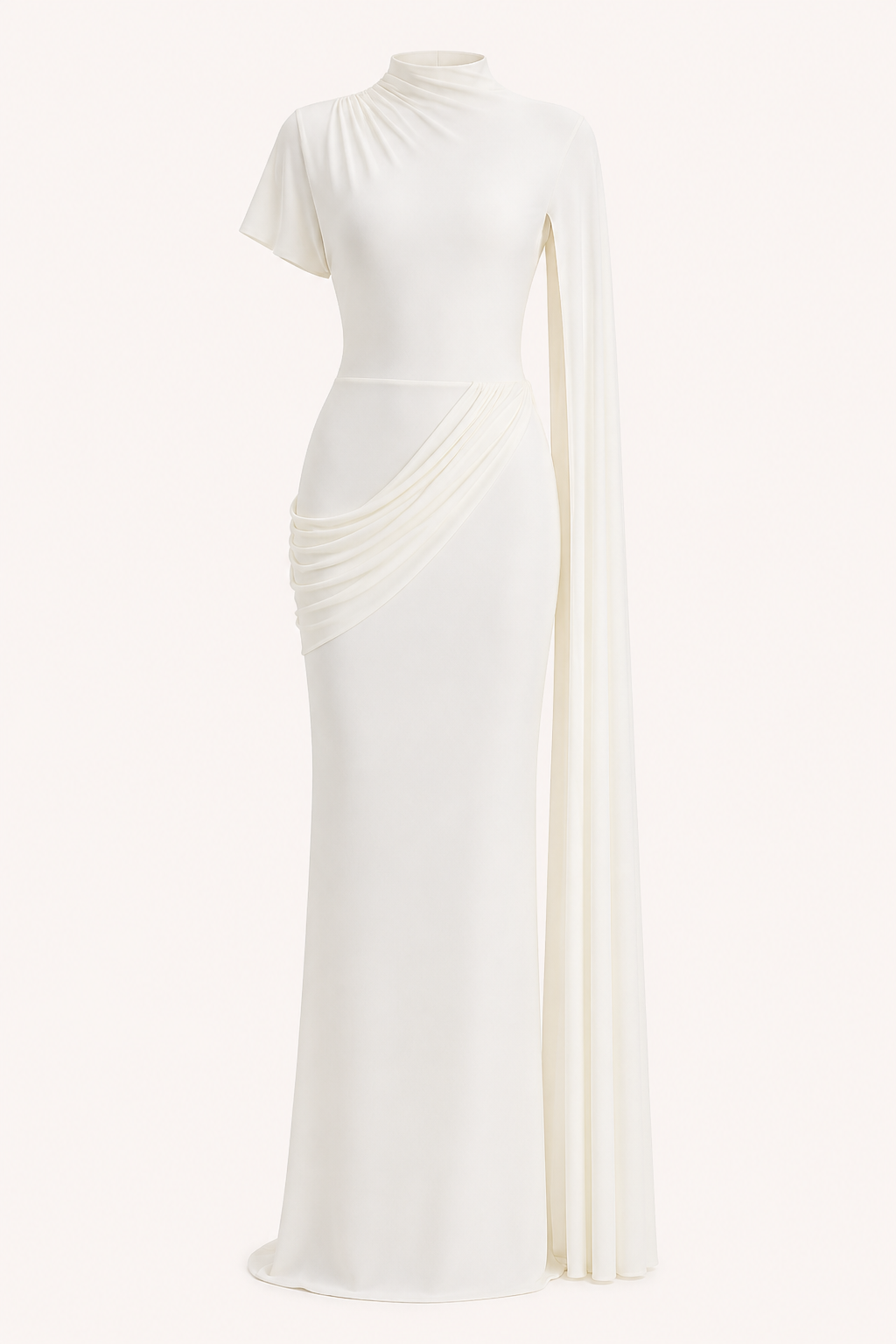 Lange elegante jurk met col - Mirna