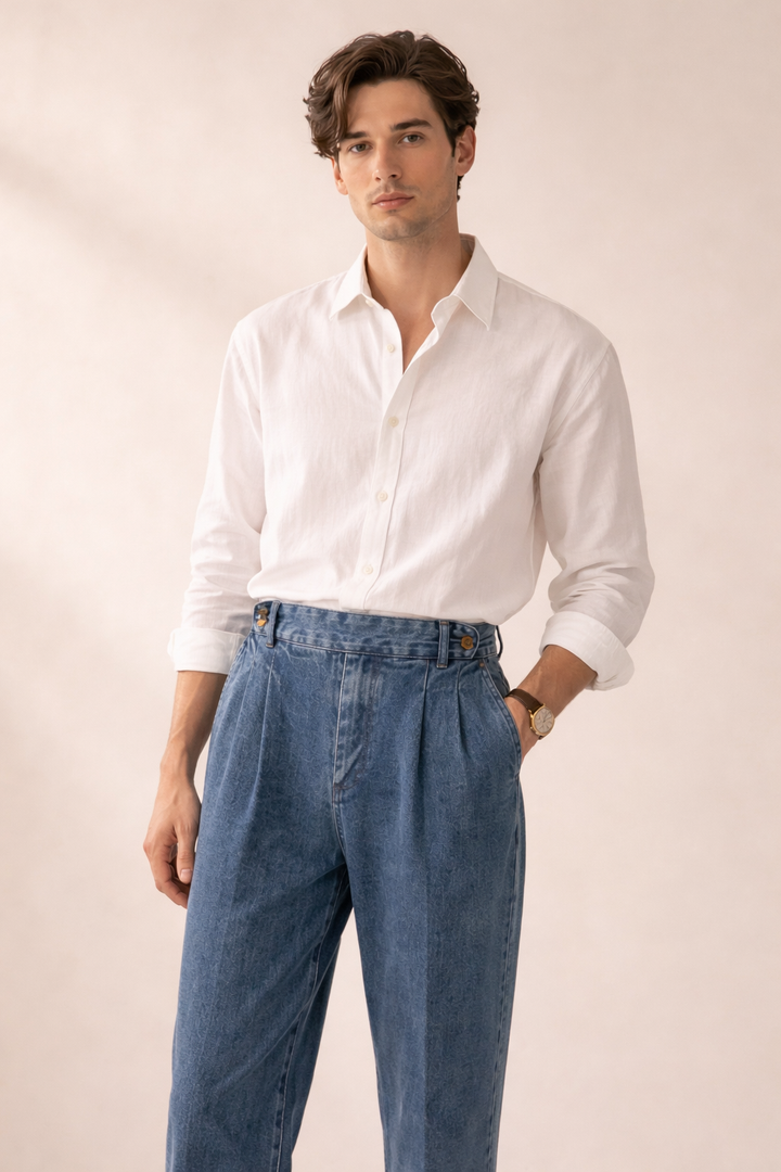Herenbroek met hoog model en stijlvolle denim - James