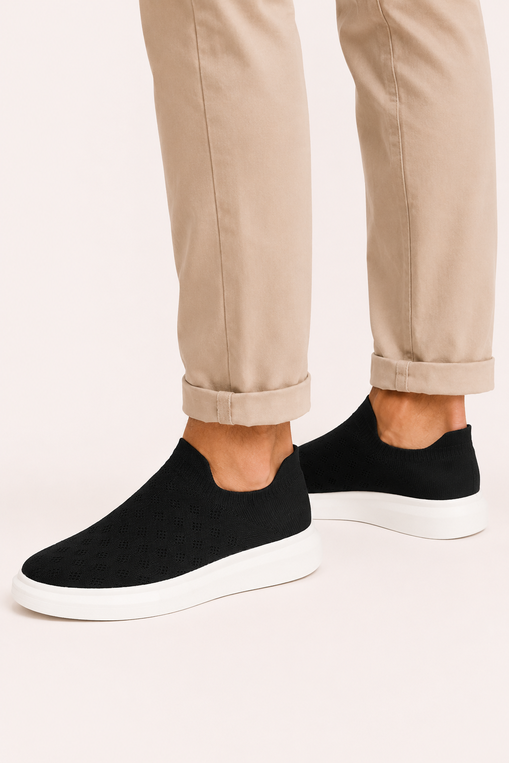 Slip-on herenschoenen van elastisch breiwerk met ademend ontwerp - Armando