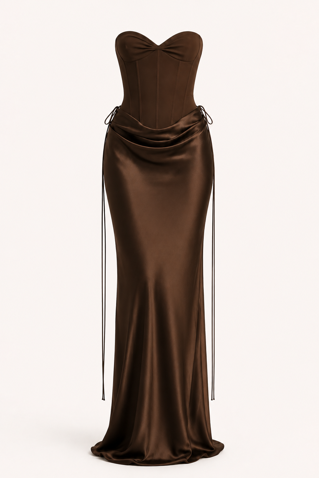 Damesoutfit met strapless korset en gedrapeerde rok - Annika