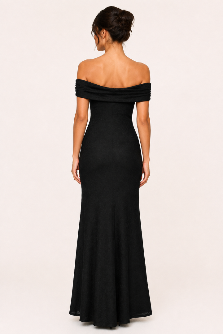 Lange zeemeermin trouwjurk elegante off-the-shoulder zeemeermin snit - Anja