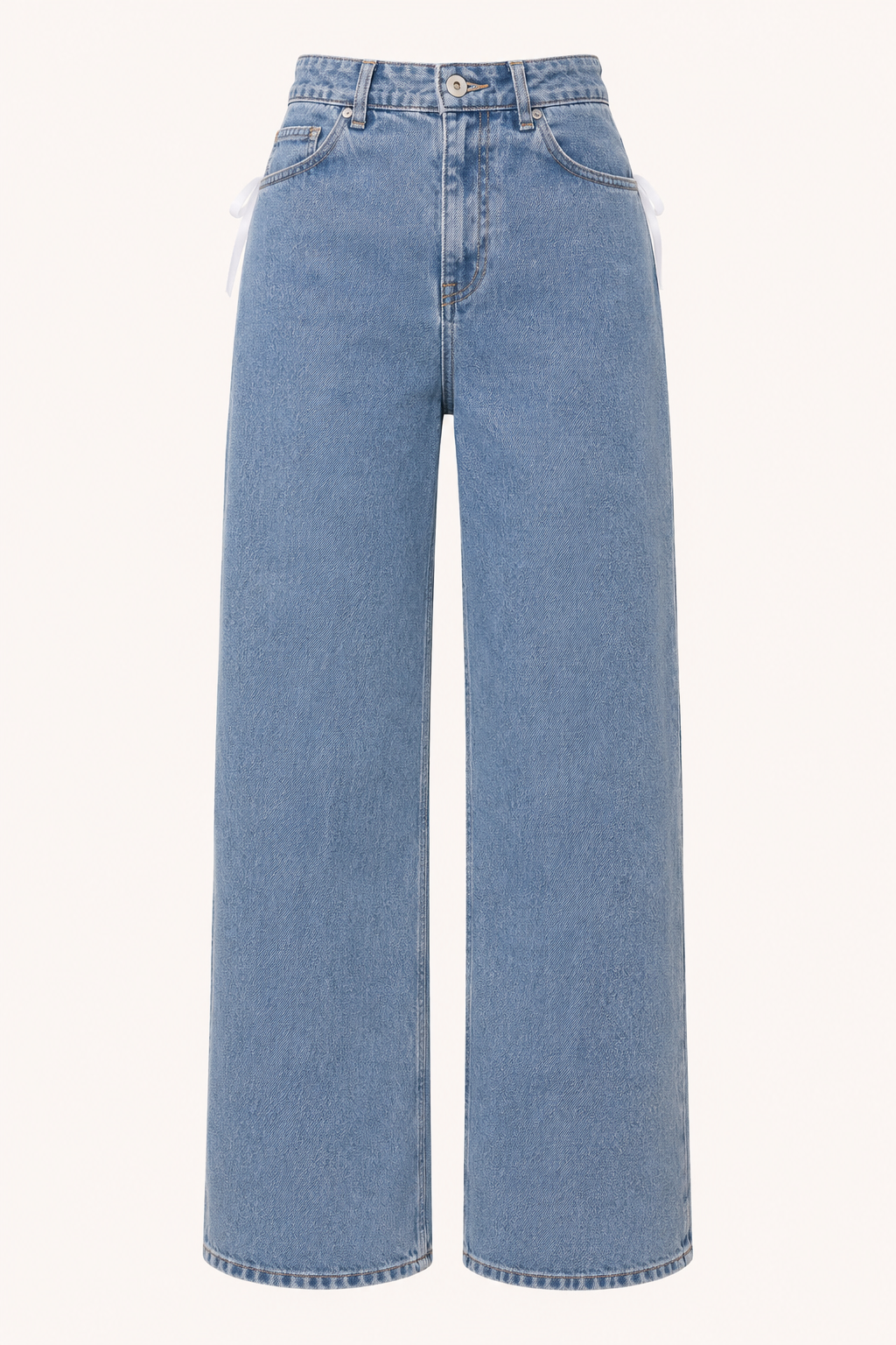 Damesjeans met hoge taille en rechte pijpen, casual - Lena