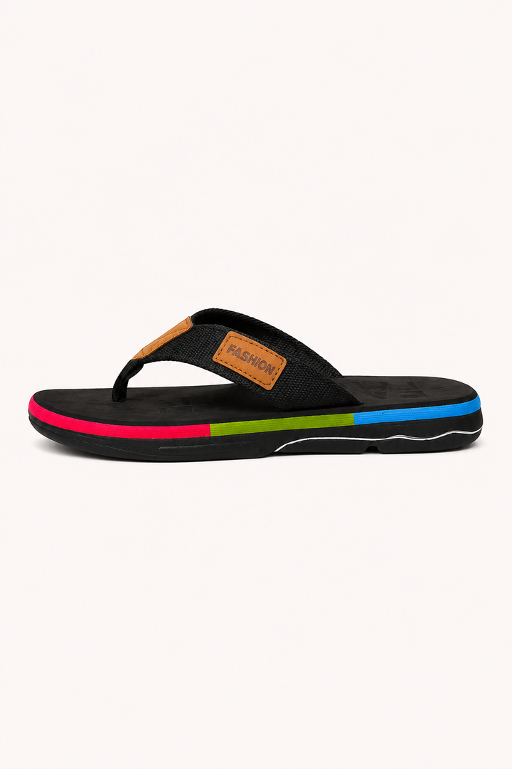 Heren teenslippers met textielbandjes, casual, lage zool, orthopedisch - Armin