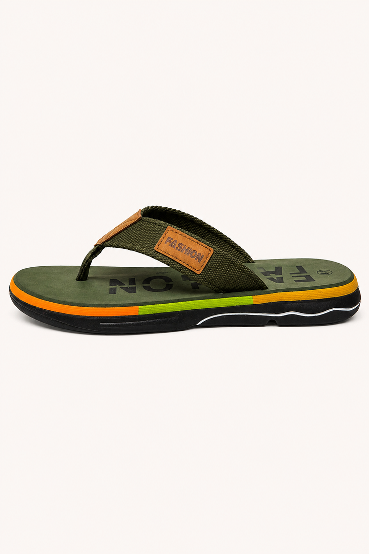 Heren teenslippers met textielbandjes, casual, lage zool, orthopedisch - Armin