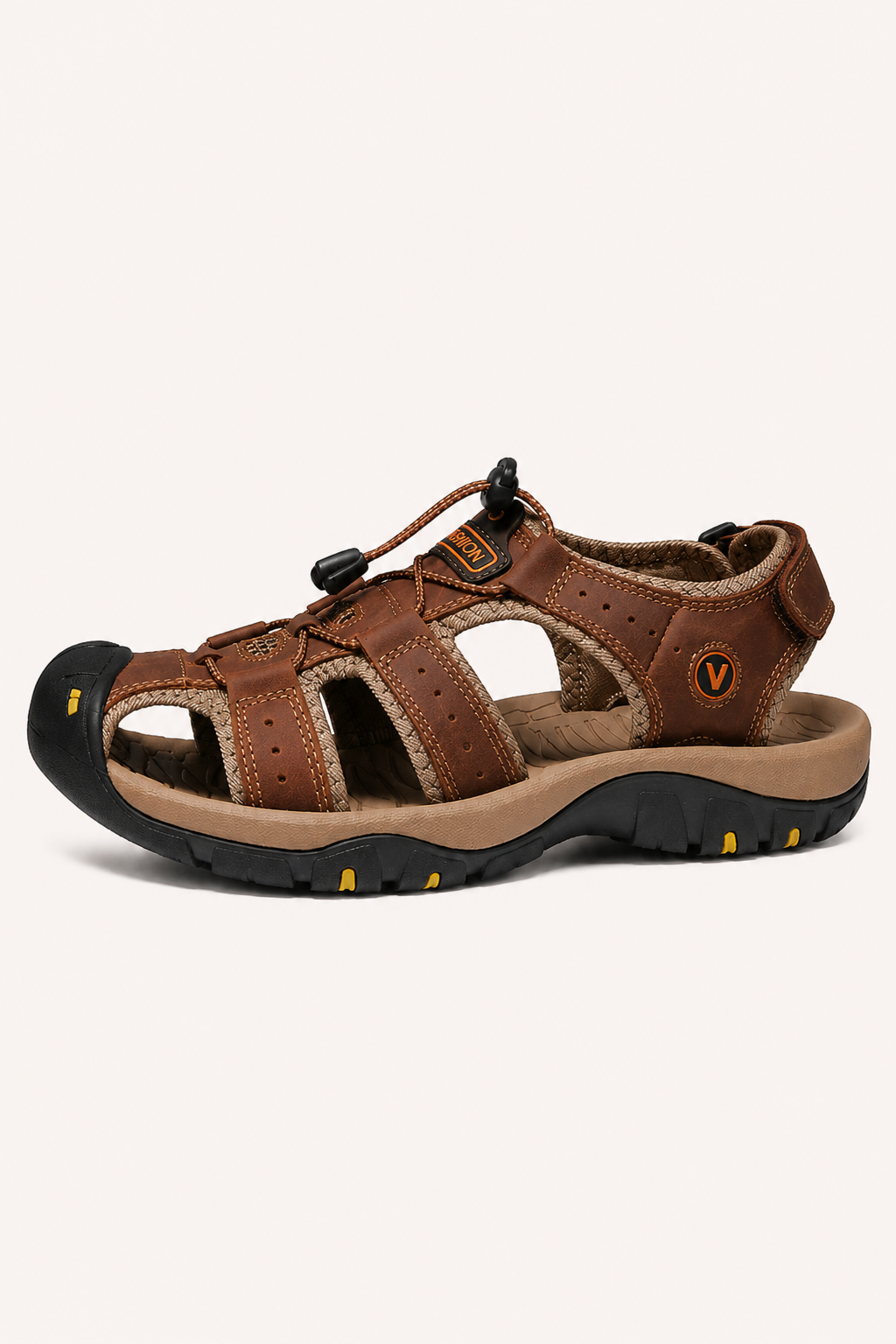 Trekkingsandalen voor heren met verstevigde neus en verstelbaar vetersluiting - Viktor