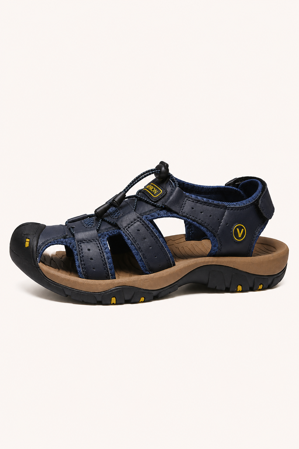 Trekkingsandalen voor heren met verstevigde neus en verstelbaar vetersluiting - Viktor