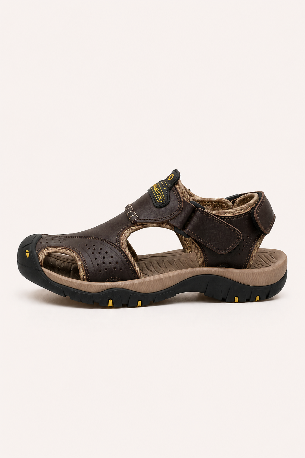 Trekkingsandalen voor heren met verstevigde neus en klittenband - Theo