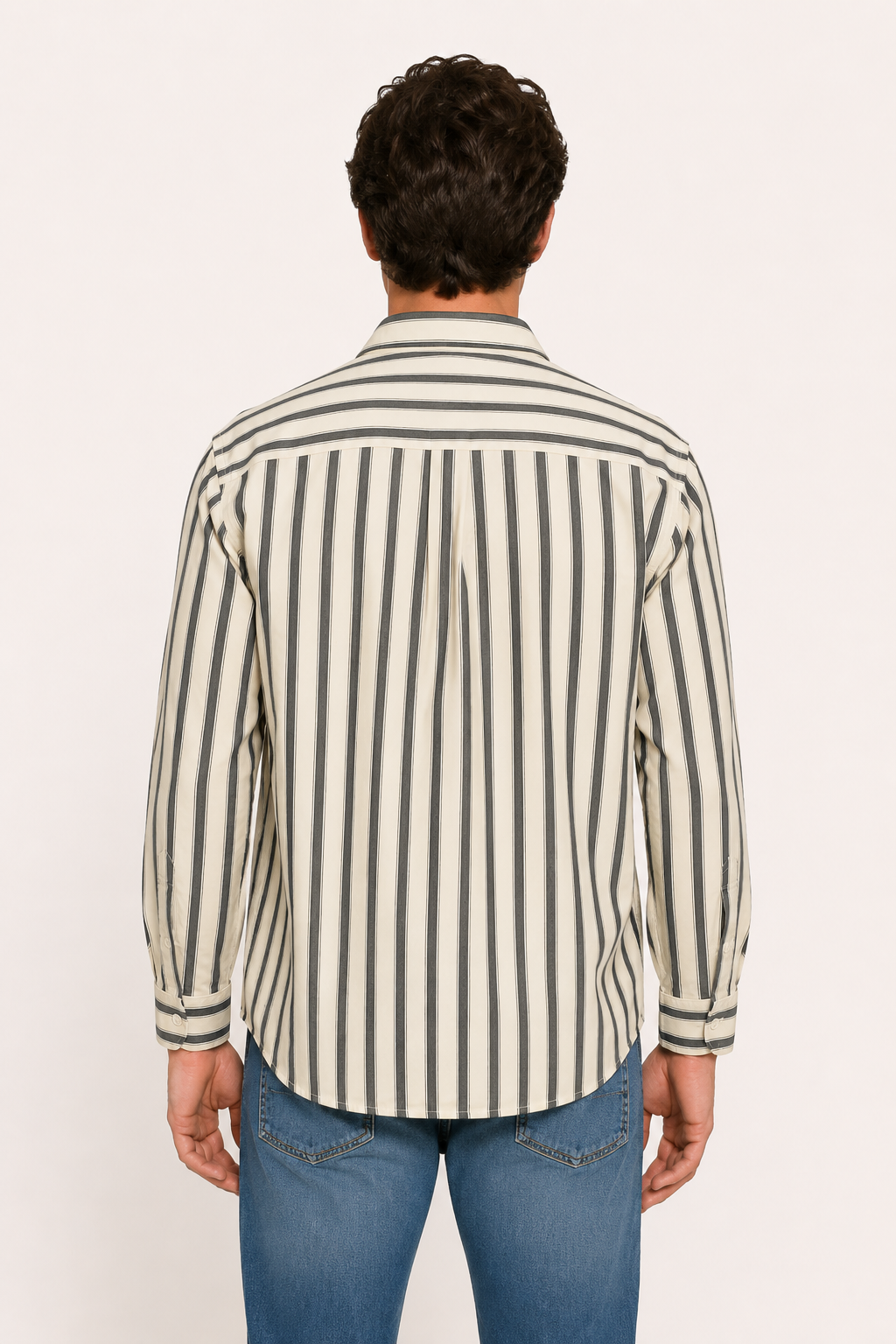 Heren casual overhemd met oud geld strepen - Bastian