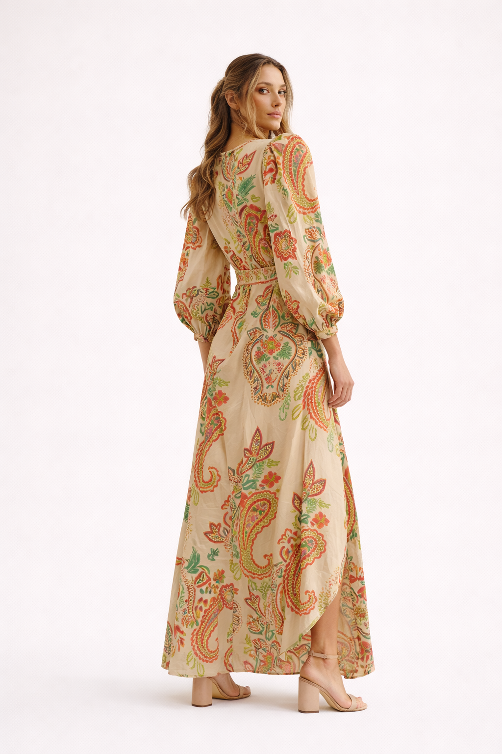 Lente zomer vloeiende paisley print lange jurk voor dames - Sorella