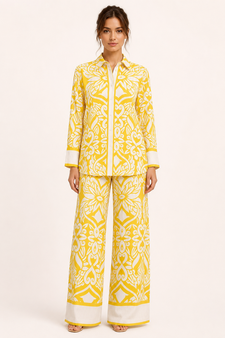 Damesensemble met opdruk in mediterrane stijl - Wilma