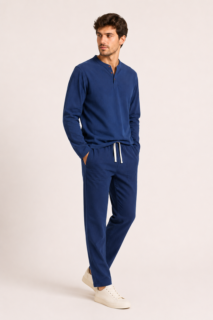 Herenset linnen casual elegante T-shirt broek zomer - Jörg