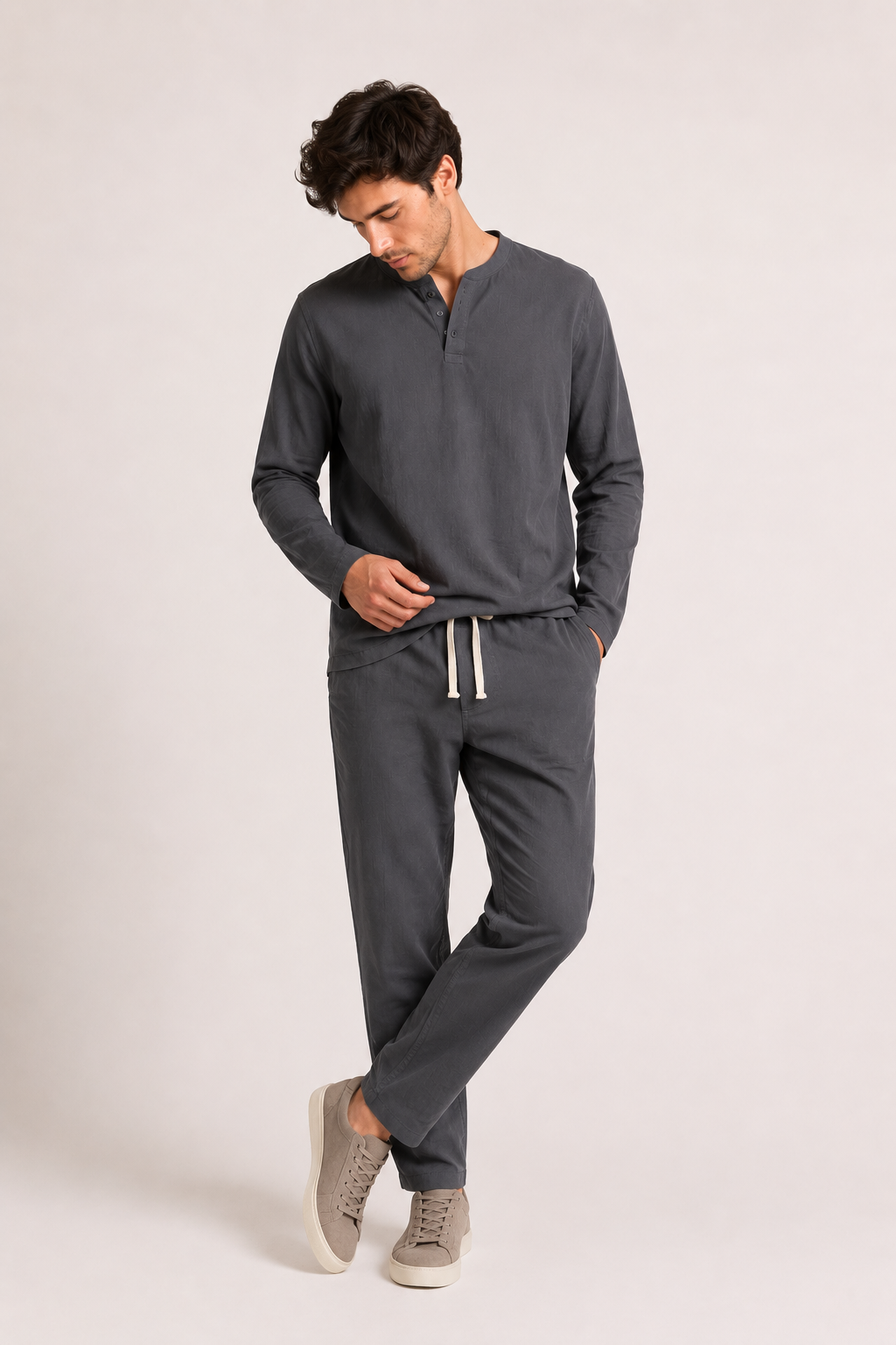 Herenset linnen casual elegante T-shirt broek zomer - Jörg