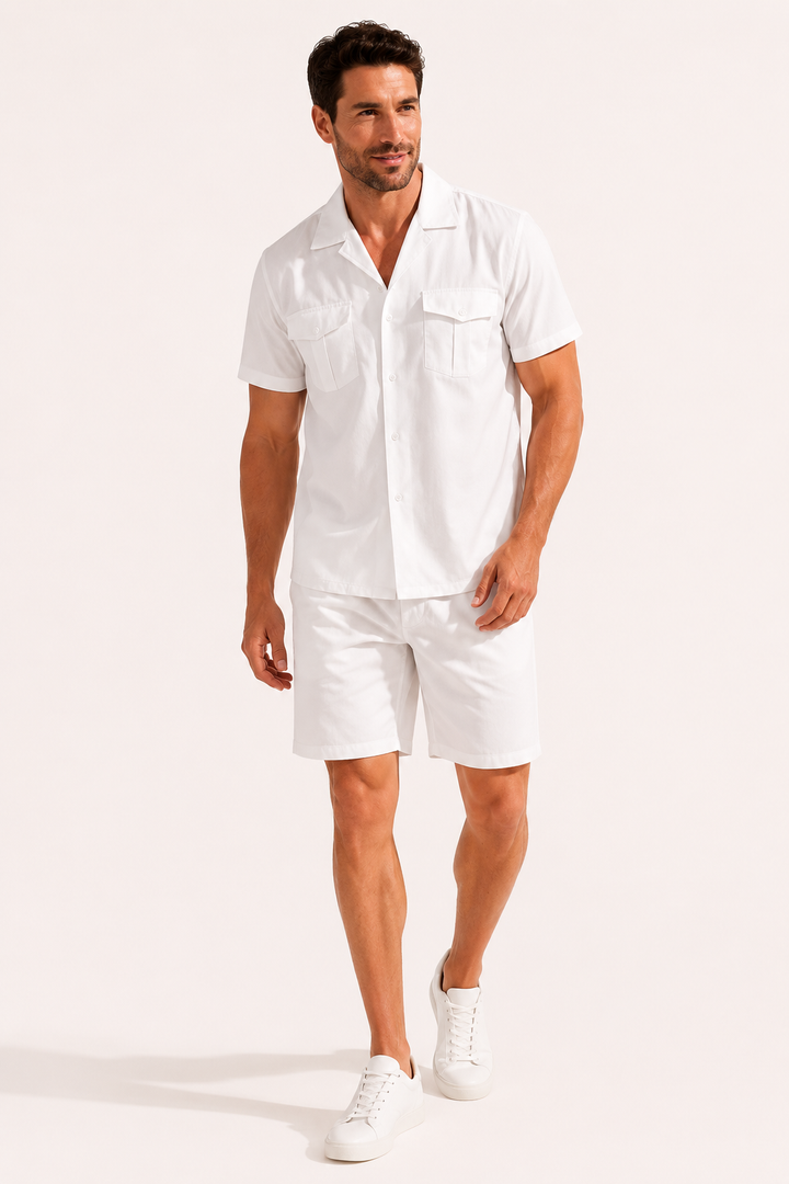 Herenshirt en herenshort met dubbele zakken - Matthis