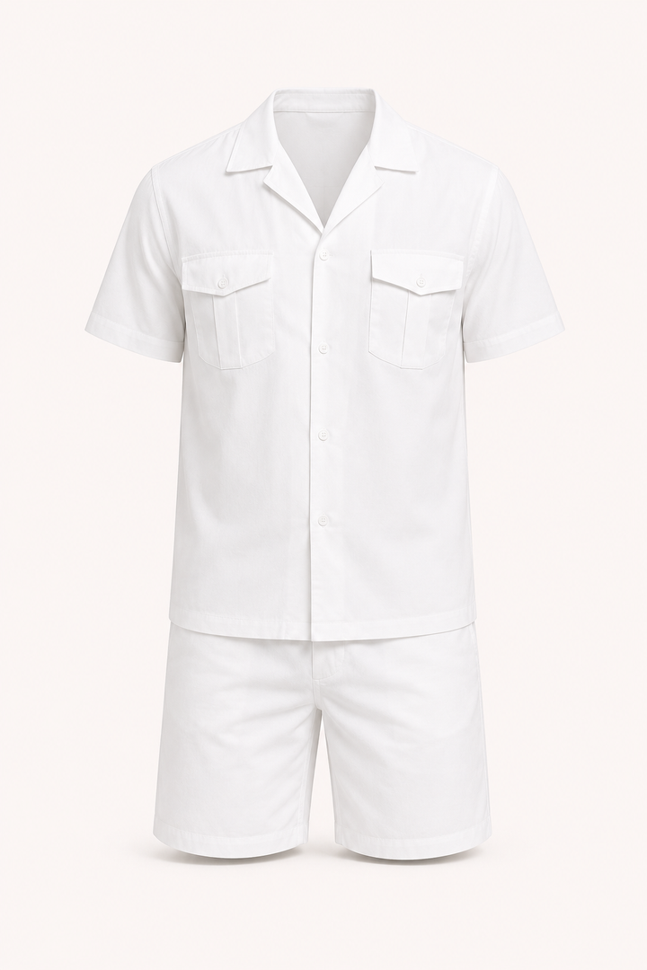 Herenshirt en herenshort met dubbele zakken - Matthis