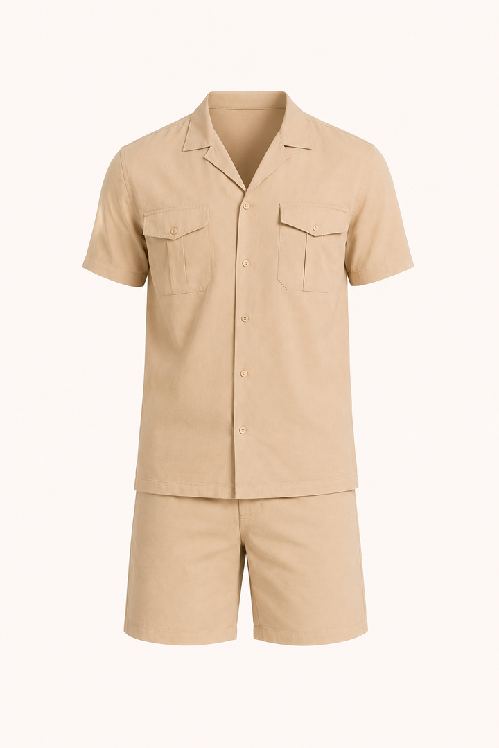 Herenshirt en herenshort met dubbele zakken - Matthis