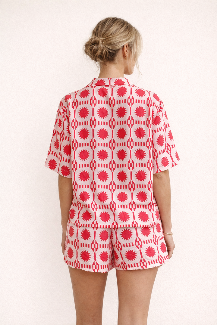 Comfortabel zomers casual damessetje met print - Silvia