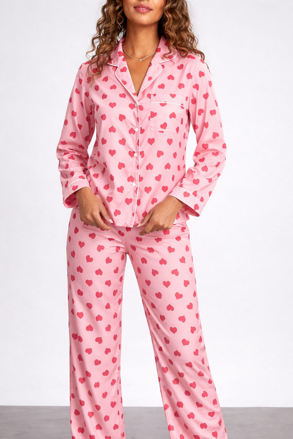 Pyjamaset voor dames met shirt en broek met print - Yena