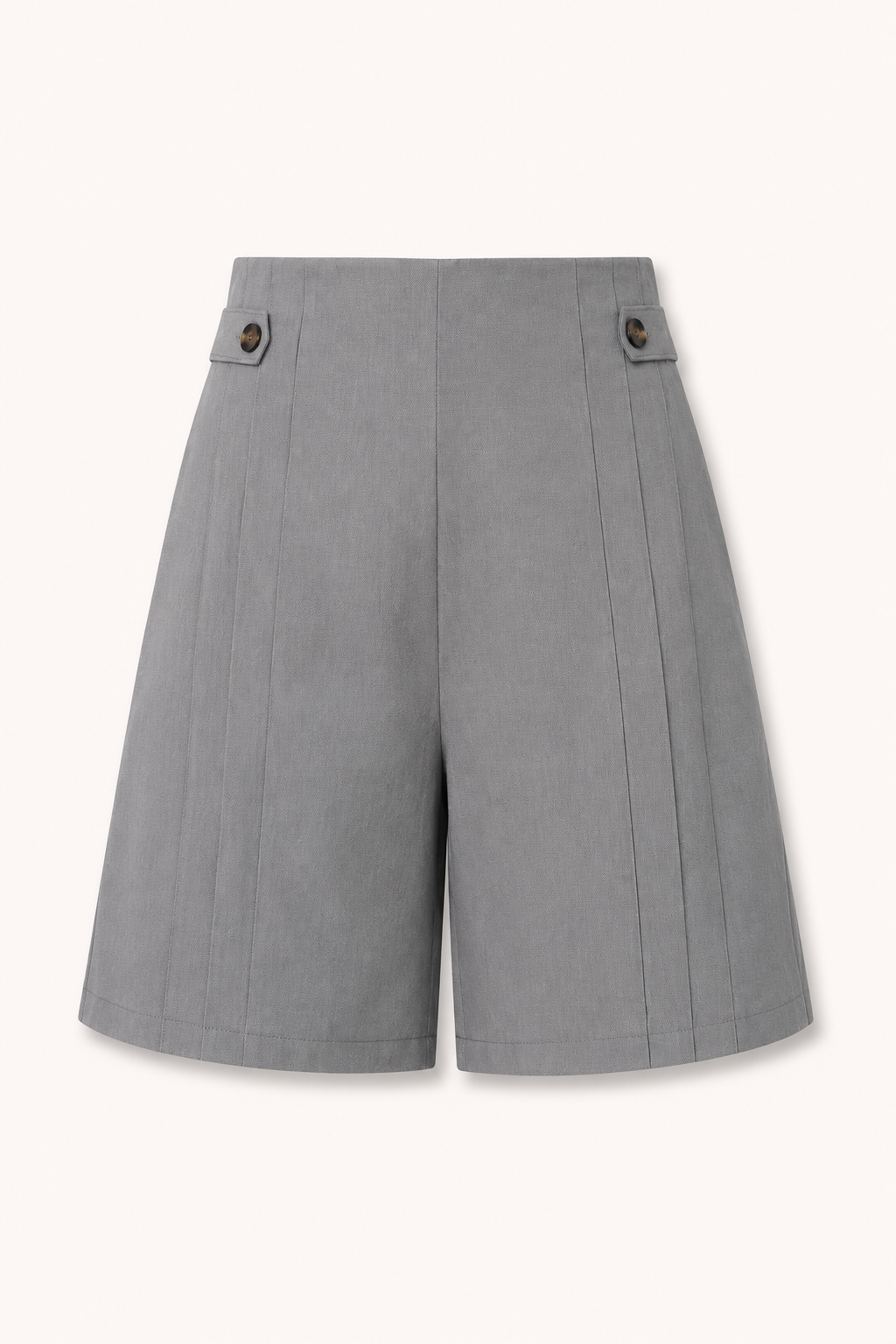 Dames short met hoge taille en knopen opzij - Maren