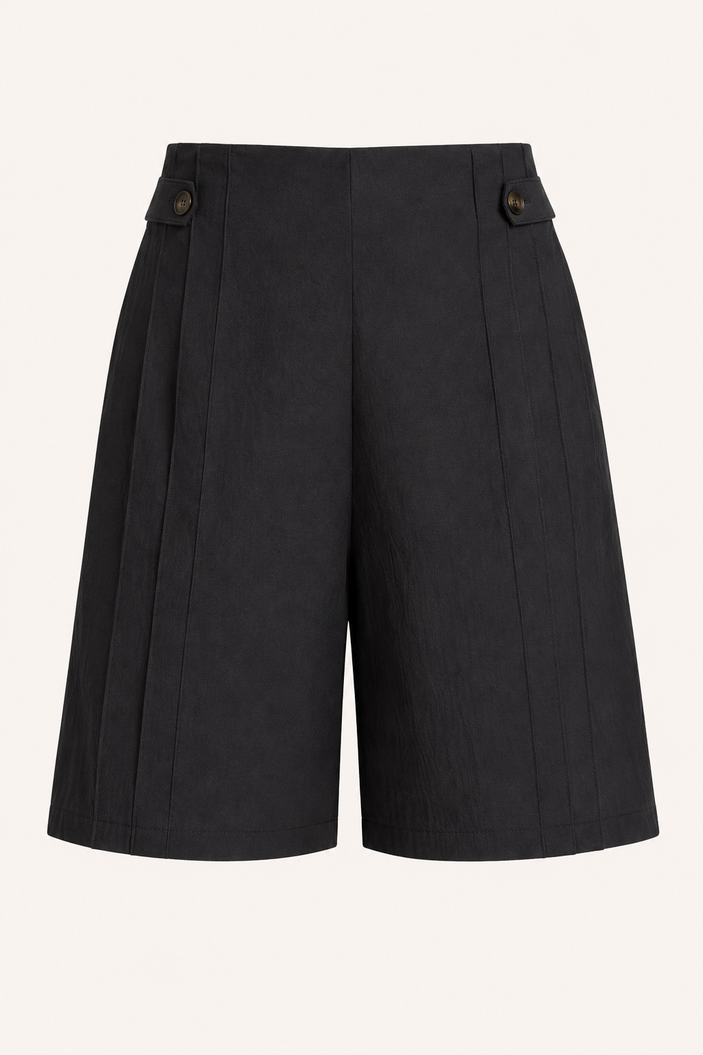 Dames short met hoge taille en knopen opzij - Maren