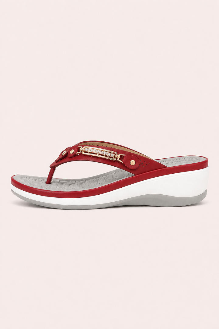 Orthopedische sandalen voor dames met ergonomische, antislip-sleehak - Marlies