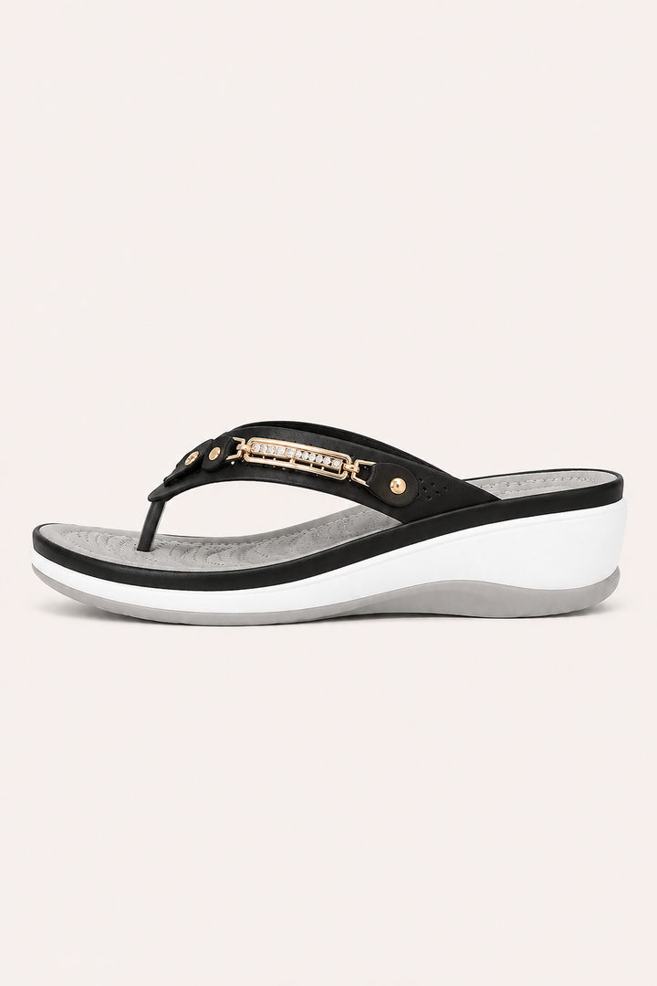 Orthopedische sandalen voor dames met ergonomische, antislip-sleehak - Marlies