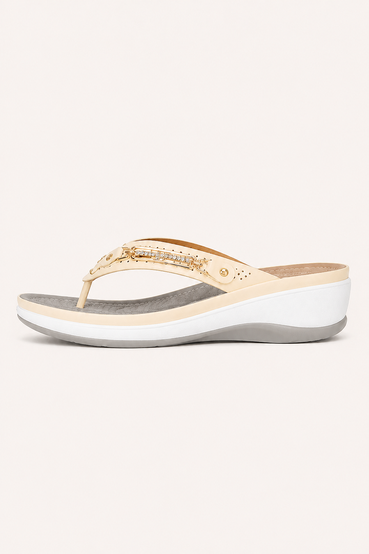Orthopedische sandalen voor dames met ergonomische, antislip-sleehak - Marlies