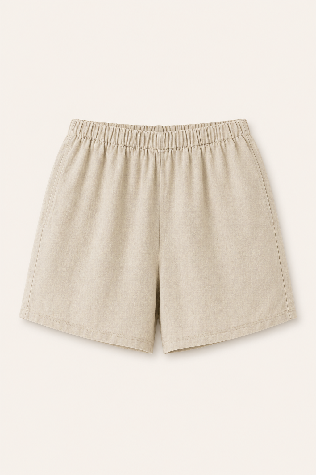 Korte broek met wijde pijpen en elastische taille - Klara