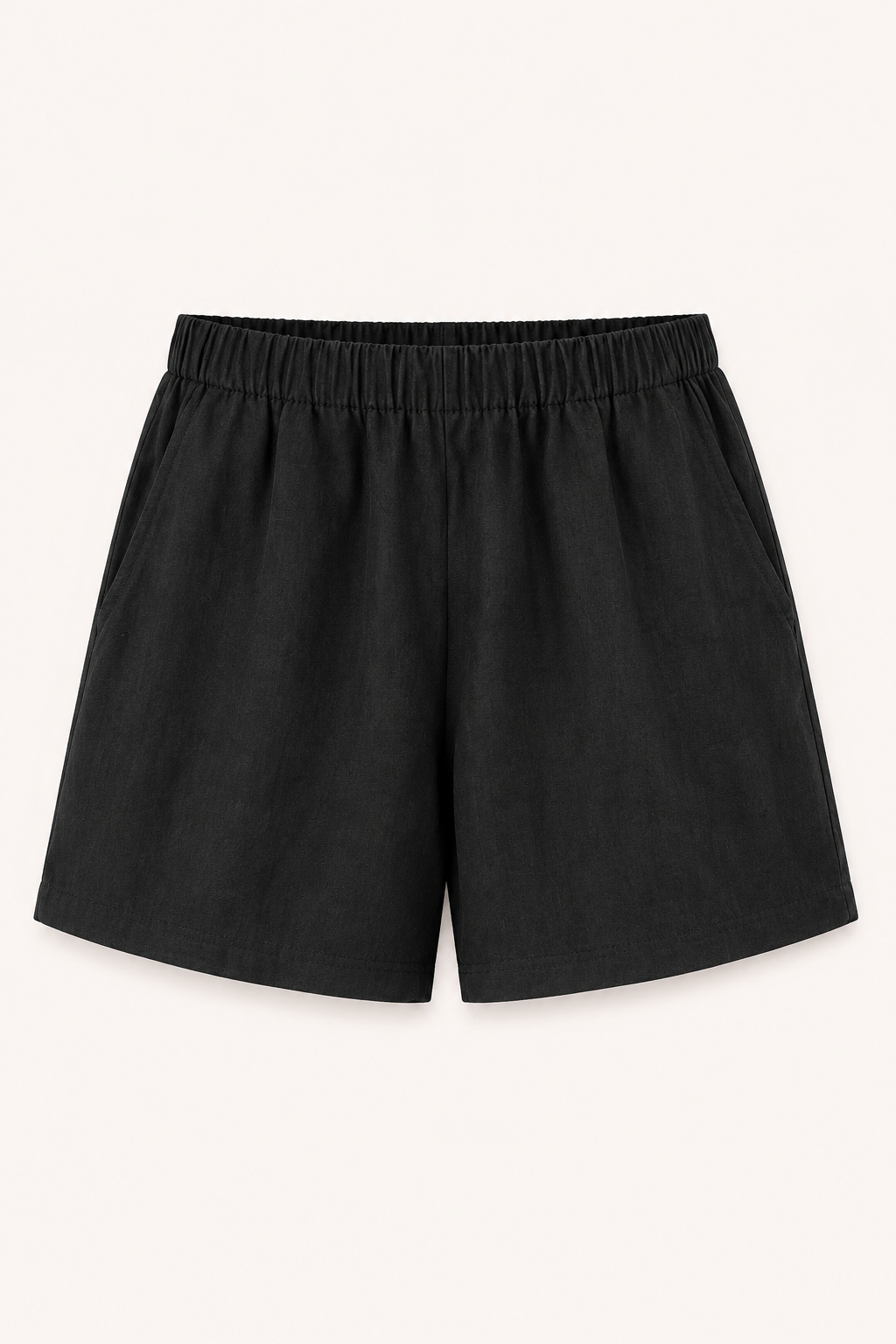 Korte broek met wijde pijpen en elastische taille - Klara