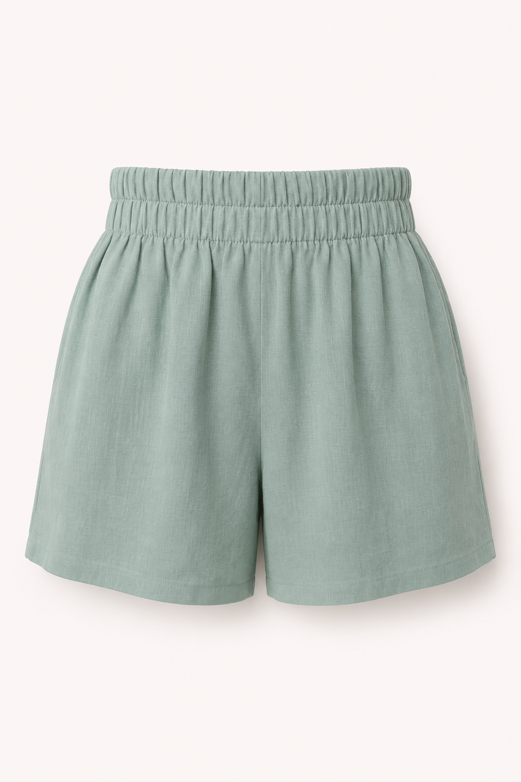 Korte broek met wijde pijpen en elastische taille - Klara