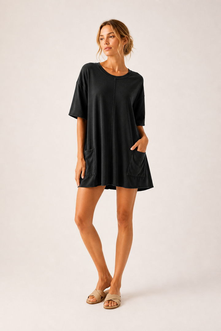 Jumpsuit korte mouw vrouw - Hanneli