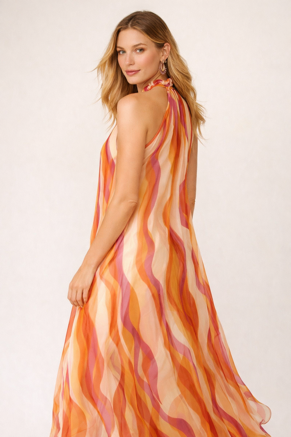 Gave maxi jurk voor dames met halternek - Sophie