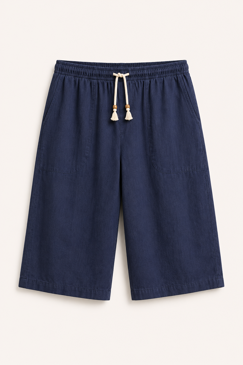 Herenbroek met cropped pijpen, elastische tailleband en trekkoord - Alfie