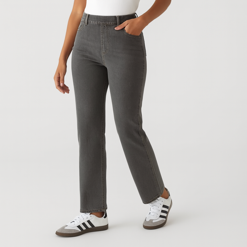 Gebreide damesbroek met hoge taille - Connie