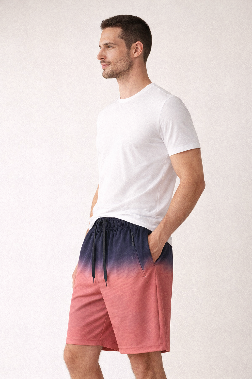 Lichtgewicht geweven strandshort voor heren - Horizon
