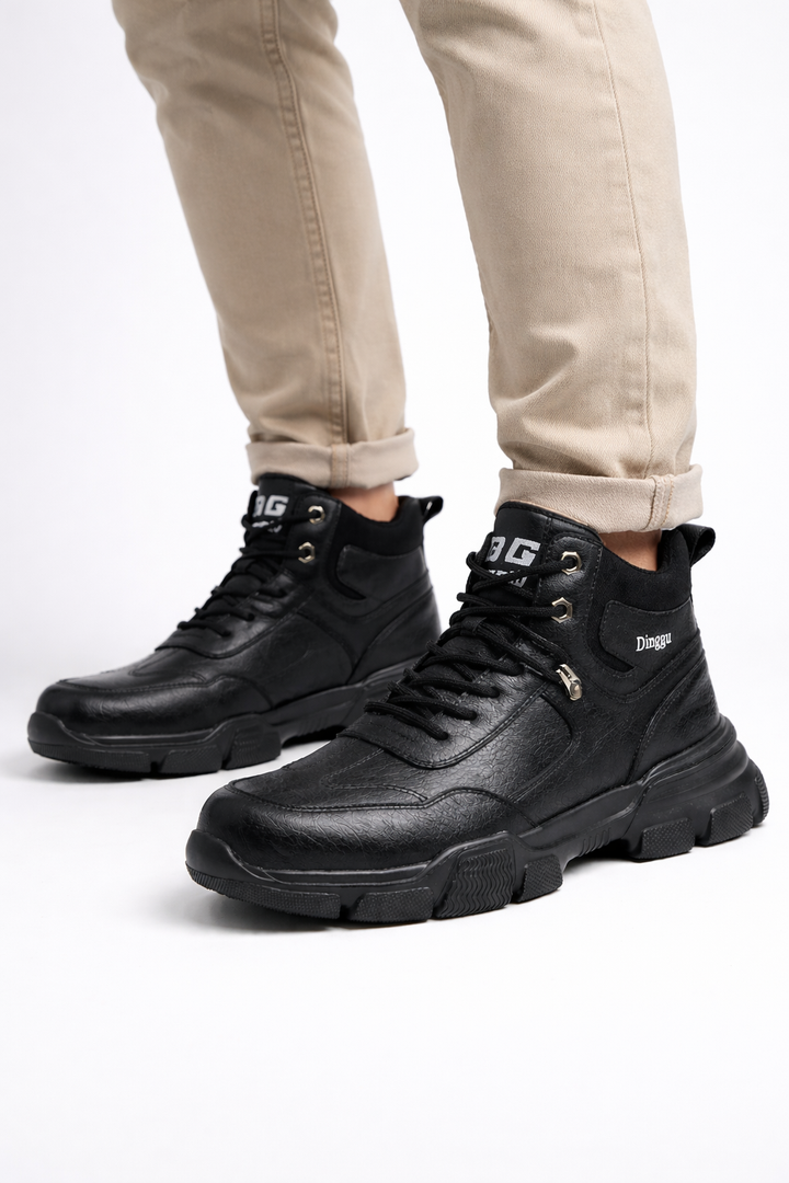 Waterdichte herenlaarzen met duurzame zool en vetersluiting - Giovanni