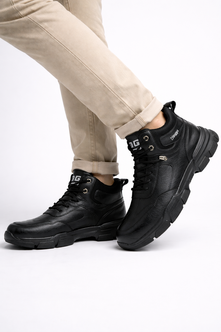 Waterdichte herenlaarzen met duurzame zool en vetersluiting - Giovanni