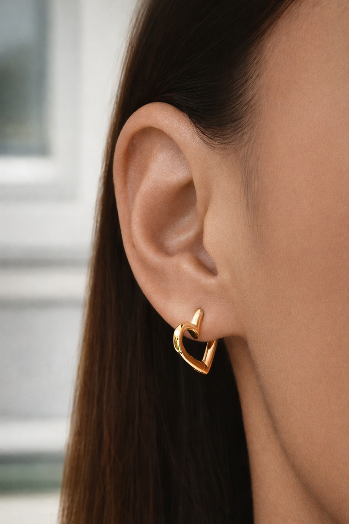 Hartvormige oorbellen voor dames