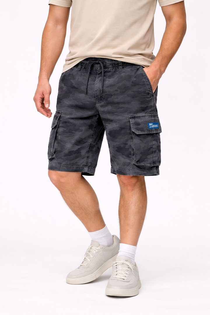 Camouflage cargo shorts met zijzakken voor heren - Malta