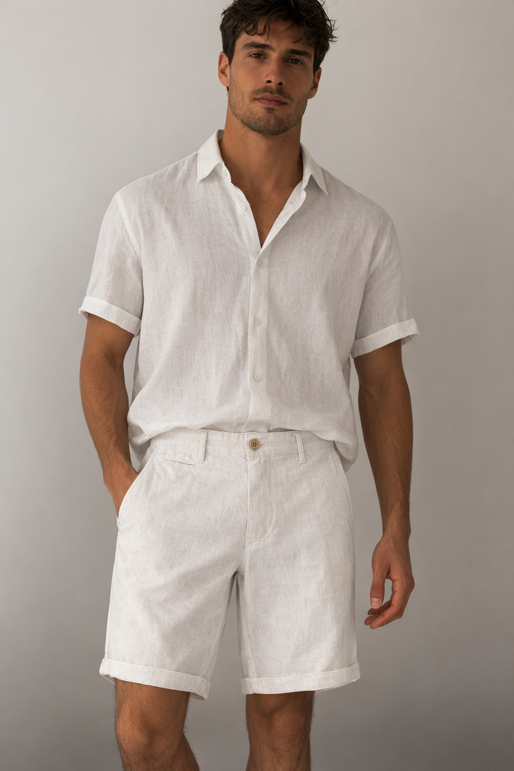 Casual linnen herenshort - Éder