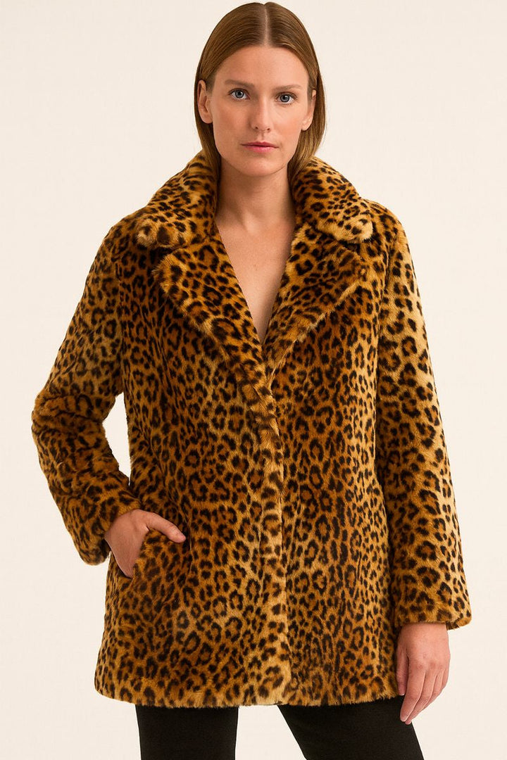 Bedrukte mantel met bonteffect voor dames - Narelle