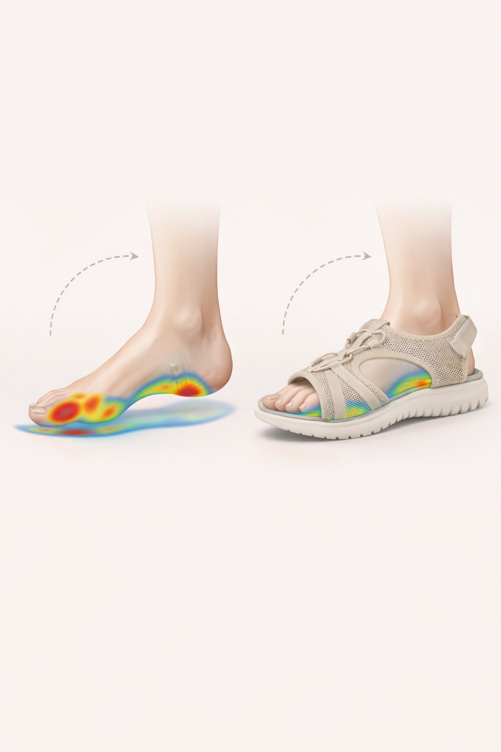 Orthopedische sandalen met dubbele verstelbare band en ergonomische binnenzool - Sarel