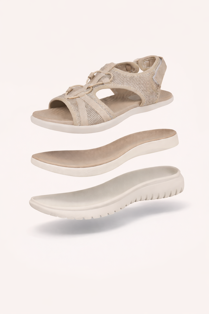 Orthopedische sandalen met dubbele verstelbare band en ergonomische binnenzool - Sarel