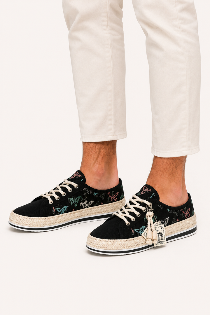 Canvas veterschoenen voor heren met jute zool - Dorian