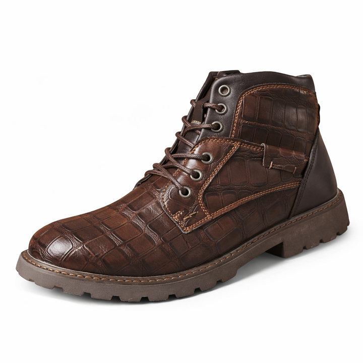 Casual herenlaars met zijrits en middellange schacht - Ivarn