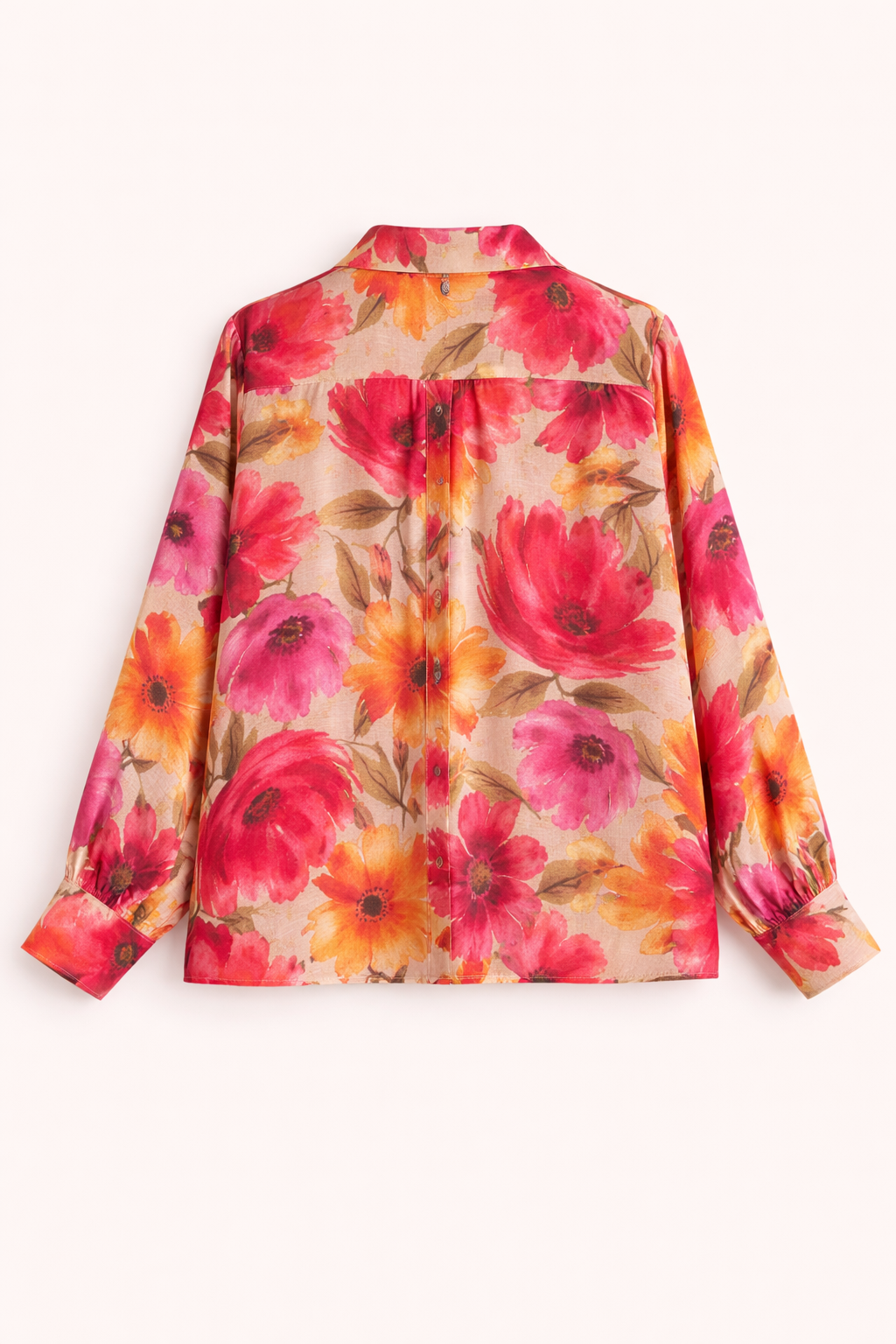 Gebloemde damesblouse met lange mouwen - Afrodite