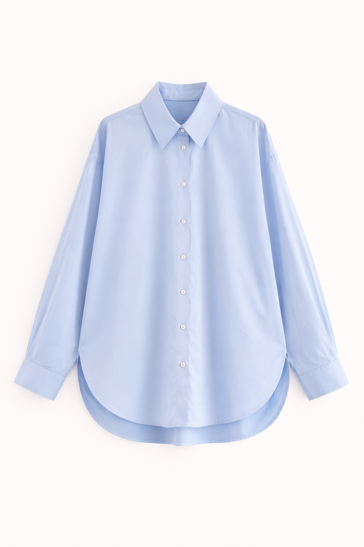 Damesblouse met klassieke kraag en knoopsluiting voor - Mackenzie