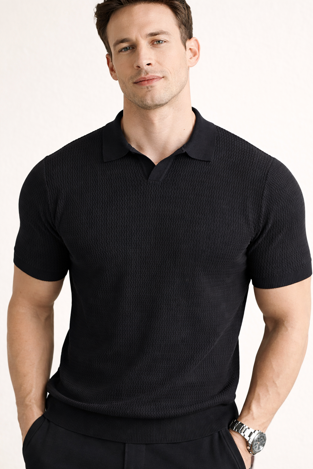 Slim fit poloshirt voor heren - Yinx