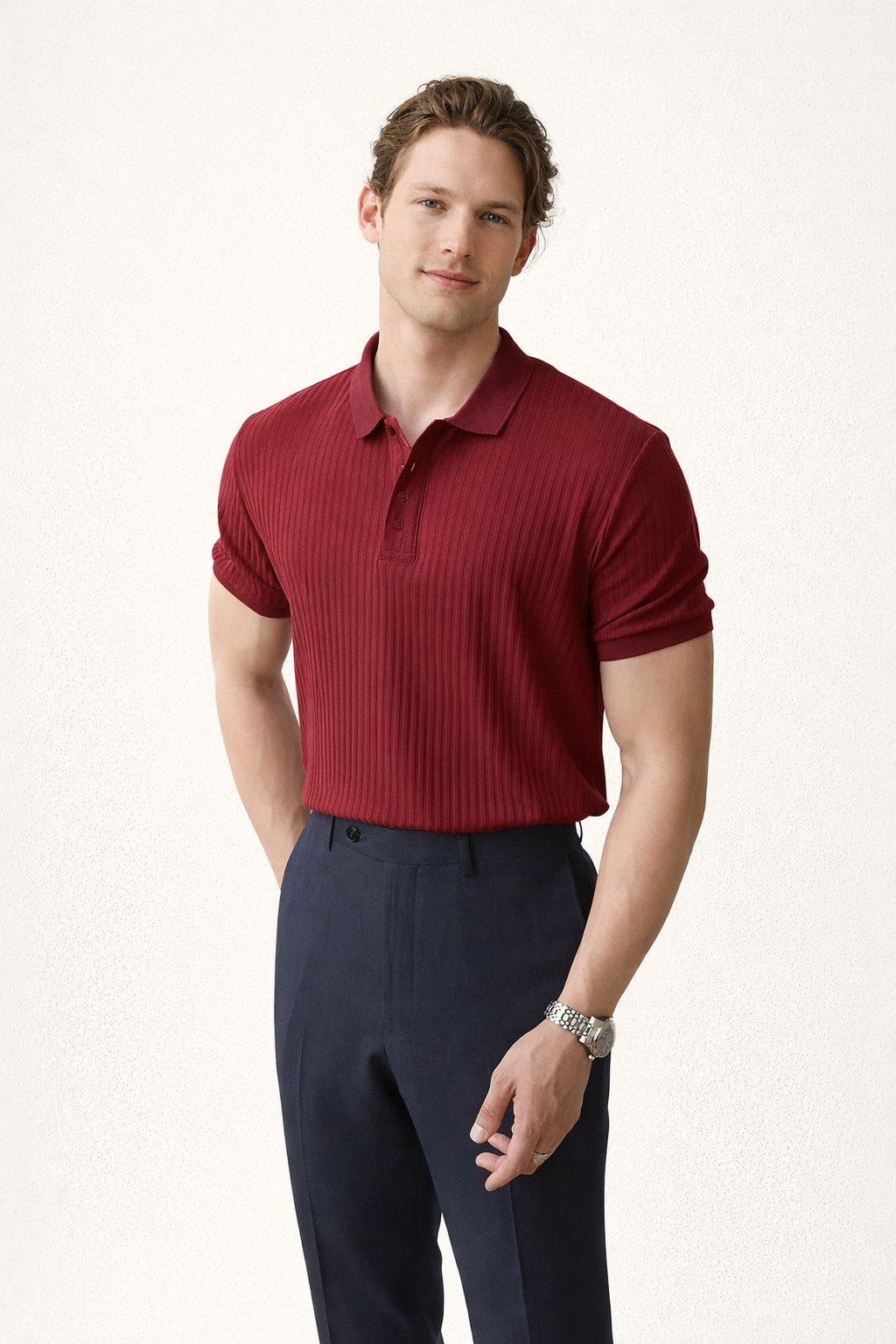 Herenpolo met klassieke kraag en slim fit - Barrett